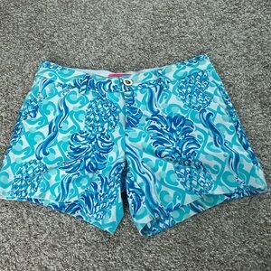 Lilly Pulitzer, pineapple, dark and light blue